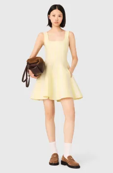 Женское желтое платье в полоску Желтый 38 MAJE MFPRO04568_Pale Yellow