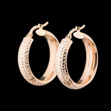 Золотые серьги "Кольца" (2,5см) с01864 Золотые серьги "Кольца" (2,5см) с01864