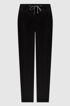 Черные брюки из шерсти и кашемира