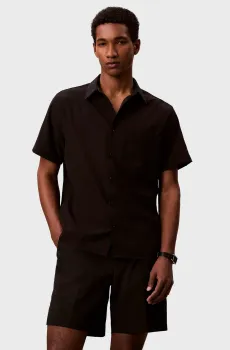 Мужские черные шорты SEERSUCKER Черный 38 Calvin Klein LV04LF610G