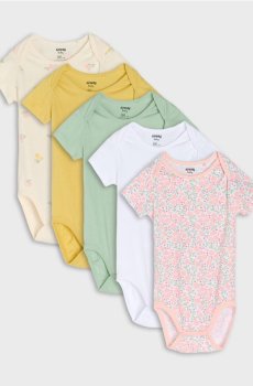 Бавовняне боді 5 pack - білий