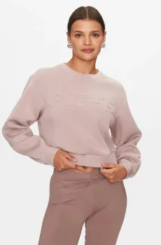Женский пудровый свитшот Розовый L Guess V3BQ15.K7UW2;G4Q9