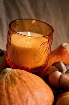 Скляна ароматична свічка Pumpkin Harvest - мідний