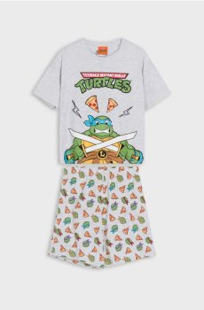 Двокомплектна бавовняна піжама Teenage Mutant Ninja Turtles - сірий