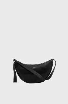 Мужская черная кожаная сумка Черный ONESIZE Sandro SHASA01538_Black