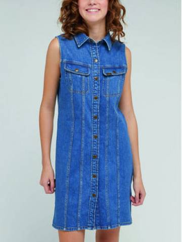 Lee Джинсова сукня L51QHKB12 112330461 Голубий Regular Fit Lee Джинсова сукня L51QHKB12 112330461 Голубий Regular Fit