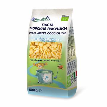 Детские макароны Fleur Alpine Organic Морские ракушки, 500 г Детские макароны Fleur Alpine Organic Морские ракушки, 500 г