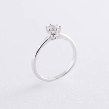 Помолвочное кольцо в белом золоте (куб. цирконий Swarovski) к06322 Помолвочное кольцо в белом золоте (куб. цирконий Swarovski) к06322