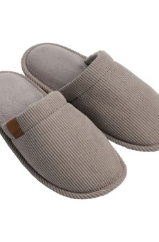 Мужские домашние тапочки Twins HS-OZ, вельвет, серые, размер 42-43