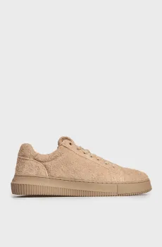 Мужские бежевые замшевые сникерсы CHUNKY CUPSOLE LOW SUEDE Бежевый 41 Calvin Klein YM0YM01121