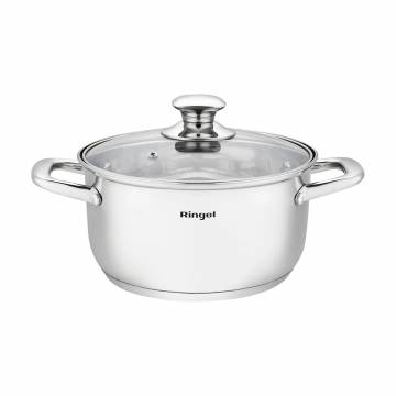 Кастрюля Ringel Grey Line с крышкой, 22 см, 4.2 л (RG-2022-22)