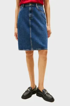 Женская синяя джинсовая юбка DNM DEE STRAIGHT KNEE RW Синий 36 Tommy Hilfiger WW0WW45666