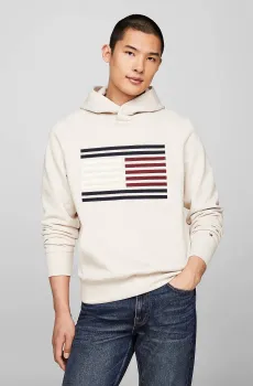 Мужское бежевое худи GROSSGRAIN FLAG Бежевый XL Tommy Hilfiger MW0MW37117