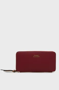 Женский красный кожаный кошелек LRG ZA WALLET Красный ONESIZE Tommy Hilfiger AW0AW18941