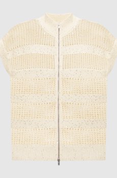 Желтый жилет с пайетками