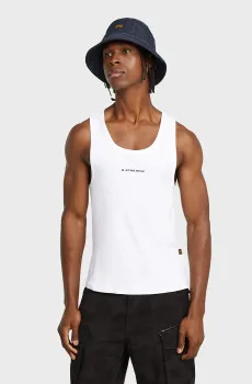 Мужская белая майка Rib Белый S G-Star RAW D26444,5268