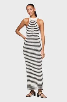 Женское платье в полоску CROCHET STP MIDI SWT Разноцветный XXS Tommy Hilfiger WW0WW41440