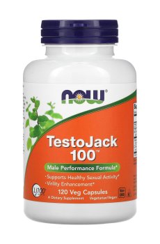 Репродуктивное здоровье мужчин NOW foods TestoJack 100, 120 вегетарианских капсул