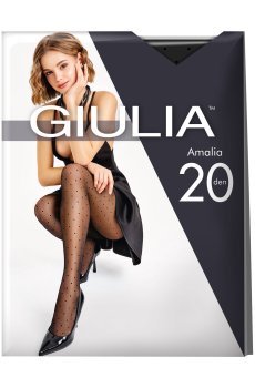 Фантазийные колготки женские Giulia Amalia (1), в горошек, 20 DEN, Nero, размер 4