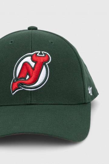 Кепка из смесовой шерсти 47 brand NHL New Jersey Devils цвет зелёный с аппликацией H-BLPMS11WBP-DG Кепка из смесовой шерсти 47 brand NHL New Jersey Devils цвет зелёный с аппликацией H-BLPMS11WBP-DG