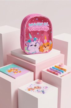Набір канцелярських товарів у рюкзаку PAW Patrol – 10 предметів - рожевий