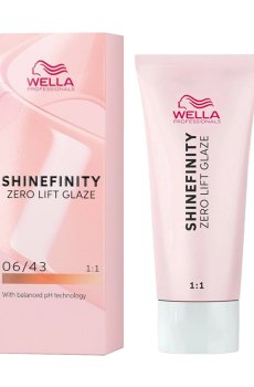 Уценка! Полуперманентная краска для волос Wella Professionals Shinefinity Zero Lift Glaze 06/43 Copper Sunset, 60 мл