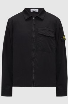 Черная рубашка на молнии с логотипом патча