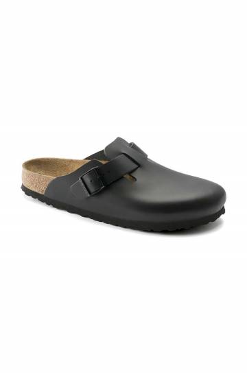 Кожаные шлепанцы Birkenstock Boston женские цвет чёрный 60193 Кожаные шлепанцы Birkenstock Boston женские цвет чёрный 60193