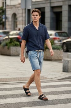 Джинсові шорти slim - синій
