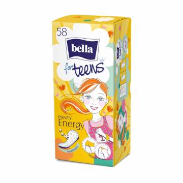 Ежедневные гигиенические прокладки Bella Panty for Teens Energy, 58 шт Ежедневные гигиенические прокладки Bella Panty for Teens Energy, 58 шт