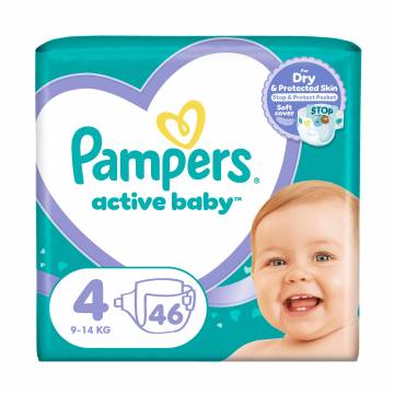 Подгузники Pampers Active Baby размер 4 (9-14 кг), 46 шт Подгузники Pampers Active Baby размер 4 (9-14 кг), 46 шт
