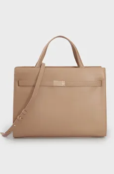 Женская бежевая сумка TH HERITAGE WORKBAG Бежевый ONESIZE Tommy Hilfiger AW0AW16910