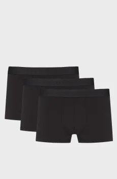 Мужские черные боксеры (3 шт) LOW RISE TRUNK Черный XXL Calvin Klein 000NB3651A