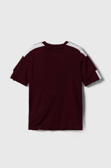 Детская футболка adidas Performance цвет бордовый узорная Детская футболка adidas Performance цвет бордовый узорная