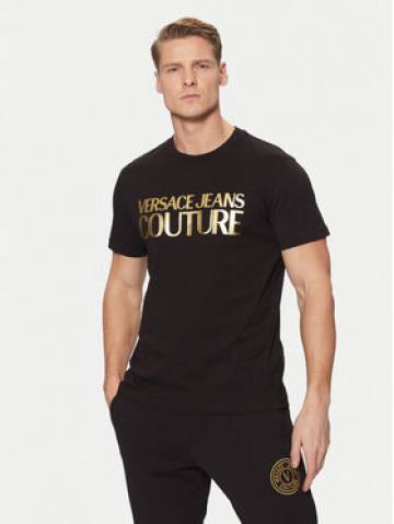 Versace Jeans Couture Футболка 78GAHT05 Чорний Regular Fit Versace Jeans Couture Футболка 78GAHT05 Чорний Regular Fit