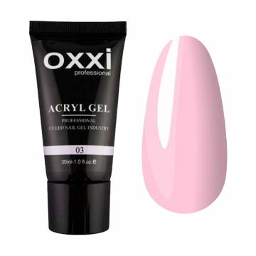 Акрил-гель для ногтей Oxxi Professional Acryl Gel 03 Холодный розовый, 30 мл Акрил-гель для ногтей Oxxi Professional Acryl Gel 03 Холодный розовый, 30 мл