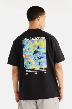 Мужская черная футболка Heat Map Черный XL New Balance MT62O0CVBK
