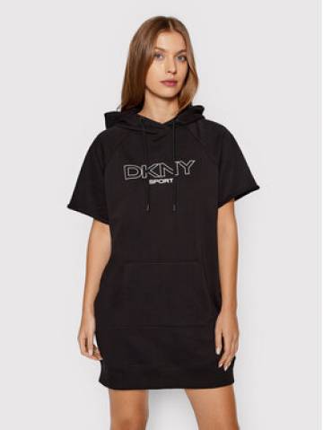 DKNY Sport Трикотажна сукня DP1D4601 Чорний Regular Fit DKNY Sport Трикотажна сукня DP1D4601 Чорний Regular Fit