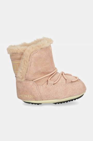 Детские замшевые сапоги Moon Boot CRIB SUEDE цвет розовый 80D3401030 Детские замшевые сапоги Moon Boot CRIB SUEDE цвет розовый 80D3401030
