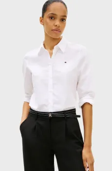 Женская белая рубашка REGULAR Белый L Tommy Hilfiger WW0WW43577