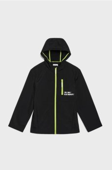 Легка куртка-вітровка з капюшоном - чорний