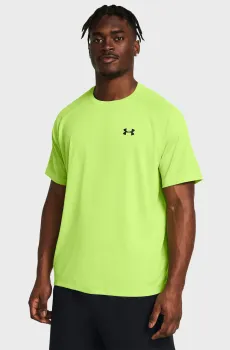 Мужская салатовая футболка UA Tech Textured SS Салатовый S Under Armour 1382796-304