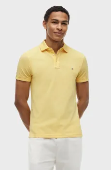 Мужское желтое поло CORE 1985 SLIM Желтый S Tommy Hilfiger MW0MW17771