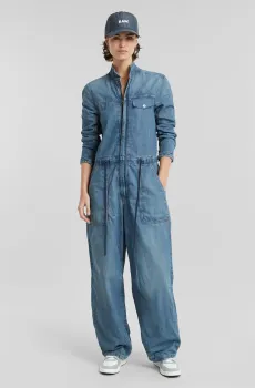 Женский синий джинсовый комбинезон Cocoon Синий M G-Star RAW D25300,D777