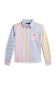 Детская хлопковая рубашка Polo Ralph Lauren