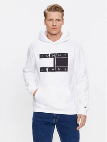 Tommy Jeans Світшот Flag Spray DM0DM17911 Білий Regular Fit Tommy Jeans Світшот Flag Spray DM0DM17911 Білий Regular Fit