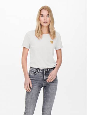 ONLY Футболка Kita 15244714 Білий Regular Fit ONLY Футболка Kita 15244714 Білий Regular Fit