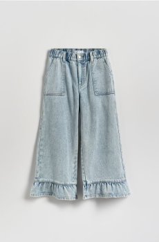 Reserved - Джинси super wide leg 7/8 - синій - 622FZ-50J