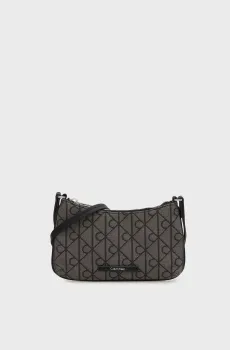Женская серая сумка с узором JACQUARD CONV MINI Серый ONESIZE Calvin Klein LV04F1164G