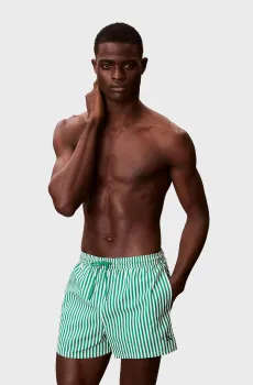 Мужские зеленые плавательные шорты в полоску WAISTBAND Зеленый L Calvin Klein LV00N61046